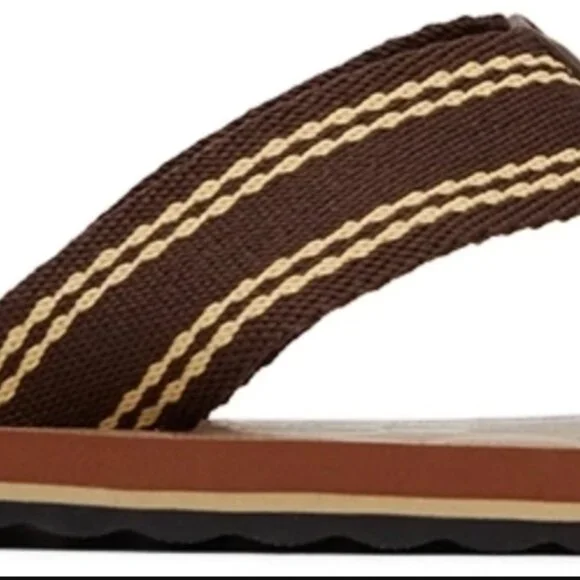 COACH Mens Webbing Flip Flop Size 9, Tan Signature LIMTED QTYS! BLOWOUT!!!! - Picture 5 of 7